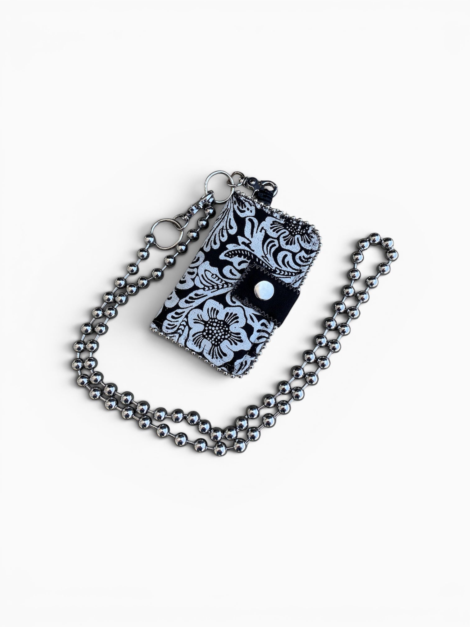 Floral Snap Chain Wallet